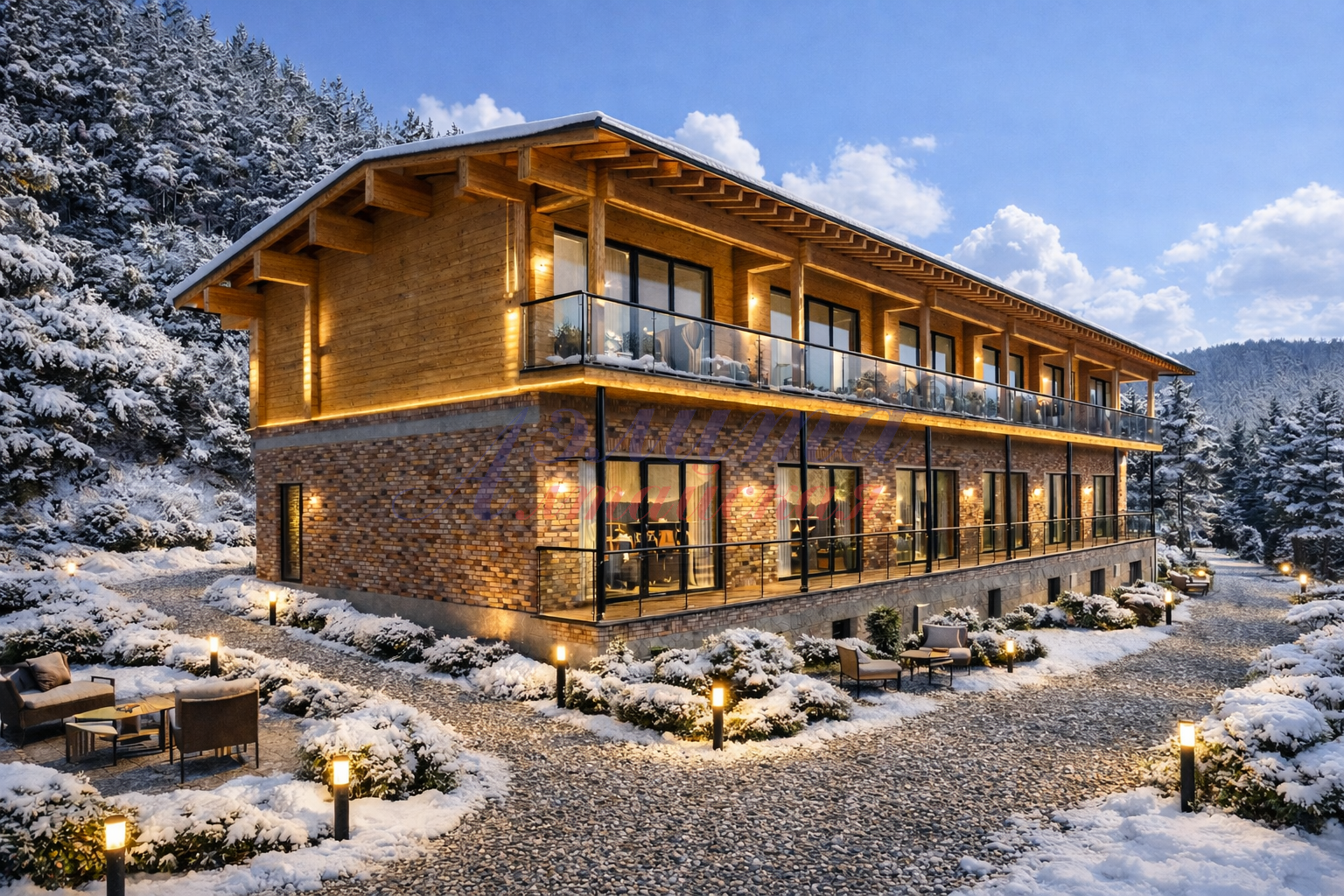 Здание гостиницы в городе-курорте Белокуриха